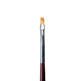 Кисть для дизайна Nail Art №2 скошенная, норка, деревянная ручка (1шт)