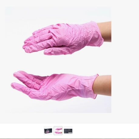 Перчатки Benovy S розовые нитриловые на Salontool.ru2