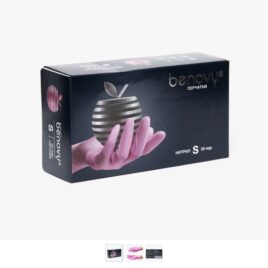 Перчатки Benovy S розовые нитриловые на Salontool.ru5