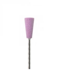 Фреза корундовая розовая для маникюра, конус обратный,10 мм