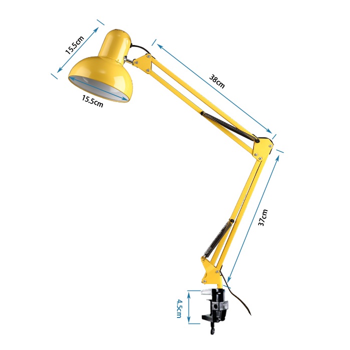 Настольная лампа с креплением к столу на струбцине