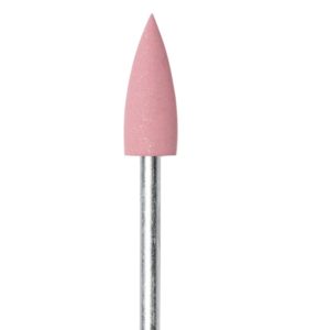 Фреза-полировщик Силикон-карбидный, мягкий, розовый, конус заостренный 5мм