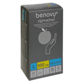 перчатки Benovy черные L на Salontool.ru
