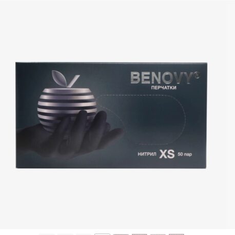 benovy xs черные перчатки нитриловые на Salontool.ru41