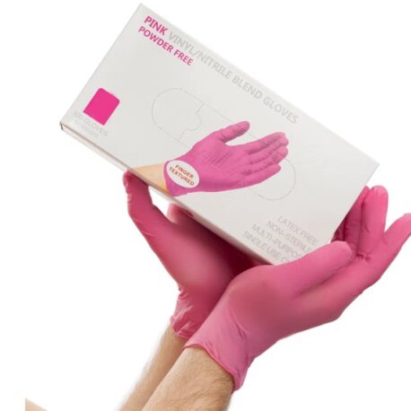 Перчатки L валли пластик розовые1