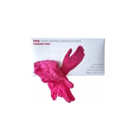 Перчатки L валли пластик розовые21