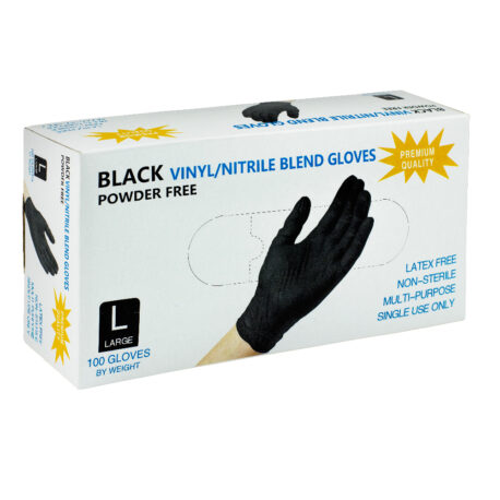 Перчатки валли пластик размер L черные на Salontool.ru