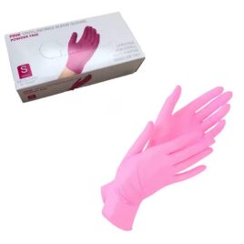 Перчатки розовые винил-нитрил S валли-пластик1