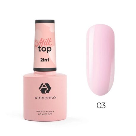 Milk Top №03 молочно-розовый Adricoco, 8мл