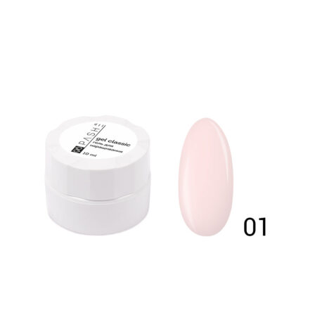 Гель для наращивания ногтей PASHE №01 прозрачный нежно-розовый (10 мл) на Salontool.ru