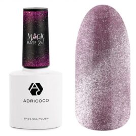 Светоотражающая цветная база ADRICOCO Magic Base 2 in 1 №05 - магический розовый (8 мл)