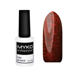 MYKO Гель лак с блестками Glitter 05 Opal опал- 10 мл гель лак темно красный с блестками2