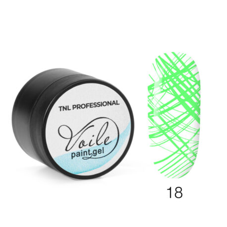 Гель-краска для тонких линий TNL Voile №18 паутинка зеленый неон, 6мл