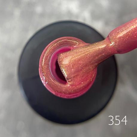 Гель-лак Авангард для ногтей №354 Patrisa Nail розовый с шиммером, 8мл