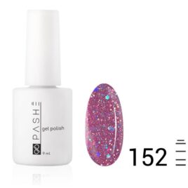 Цветной гель-лак PASHE №152 - Пурпурный блеск, (9 мл)