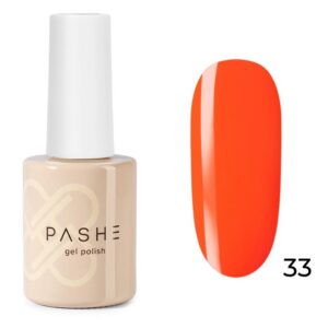 PASHE, Гель-лак Atelier №33, Неоновый оранжевый 4
