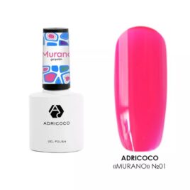 Адрикоко, витражный гель-лак Murano №01 розовый, 8 мл