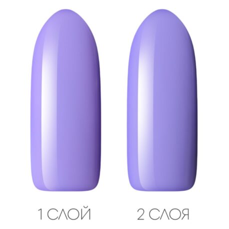 Гель-лак (10 мл) фиолетово-лавандовый, без блесток и перламутра, плотный.
