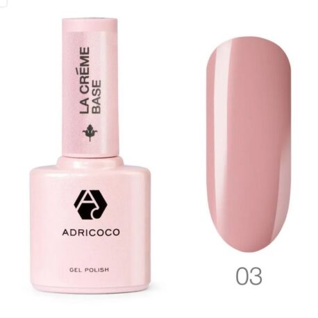 База для ногтей Adricoco камуфлирующая La creme base №03 классический нюд, 10мл
