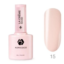 База для ногтей Adricoco камуфлирующая La creme base №15 натуральный с шиммером, 10мл