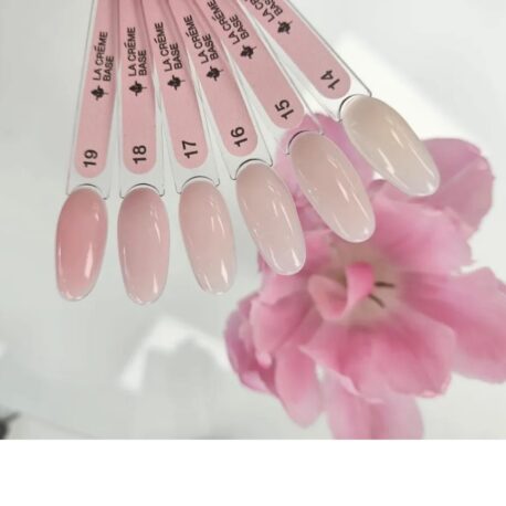База для ногтей Adricoco камуфлирующая La creme base №19 розовый с шиммером, 10мл