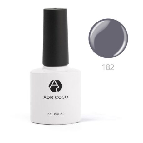 Цветной гель-лак ADRICOCO №182 угольно-серый (8 мл.)2